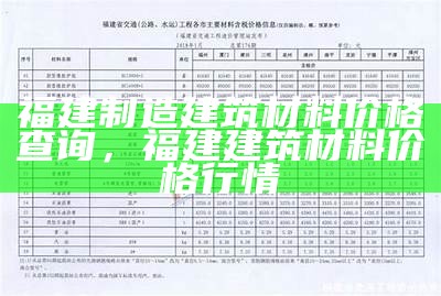 《福建地区二手建筑材料价格分析与市场行情》，二手建筑材料交易市场